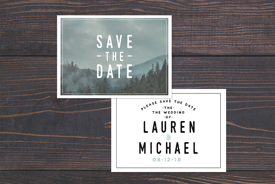 Rustic Save The Date Template in Wedding Templates - product preview 8