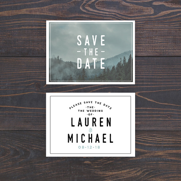 Rustic Save The Date Template in Wedding Templates - product preview 2