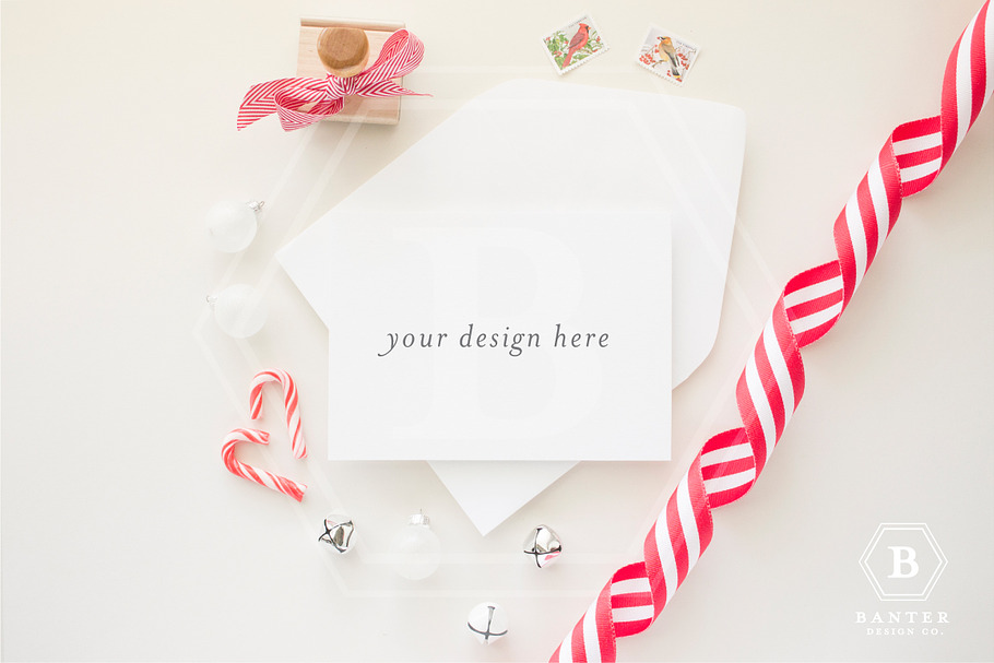 Holiday Card Styled Stock Flat Lay  in Print Mockups - product preview 8