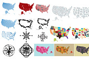 Maps of the USA Vector Pack