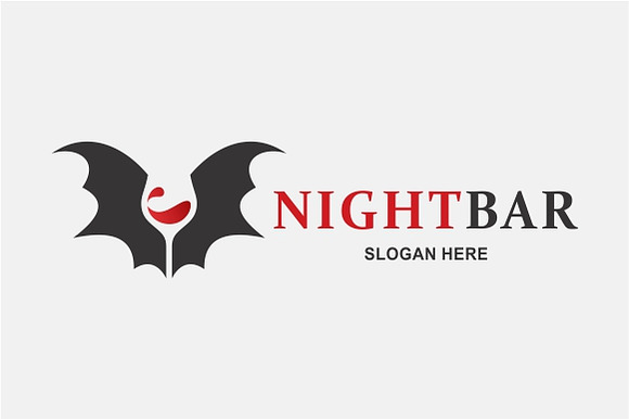 Bat Bar Logo in Logo Templates - product preview 1