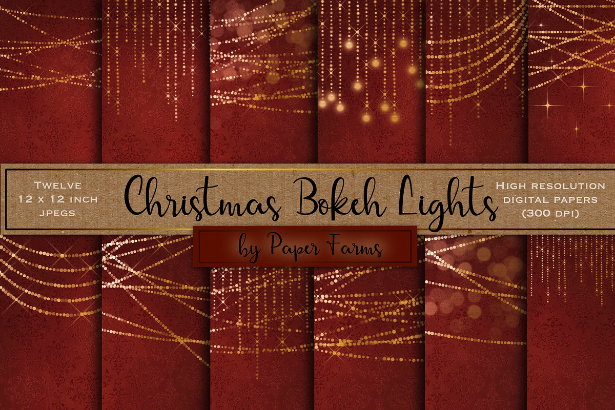 Christmas lights backgrounds in Patterns - product preview 8