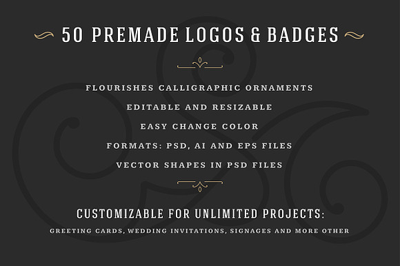 50 ornaments logos & monograms in Logo Templates - product preview 2