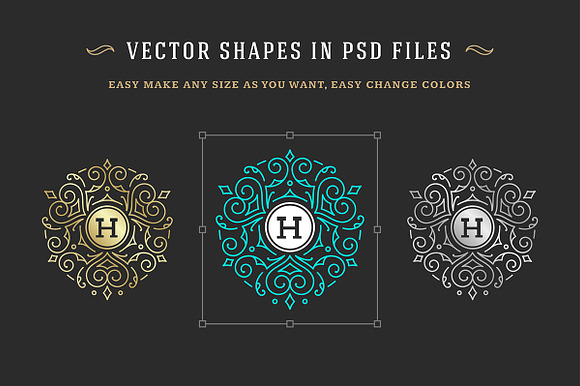 50 ornaments logos & monograms in Logo Templates - product preview 4