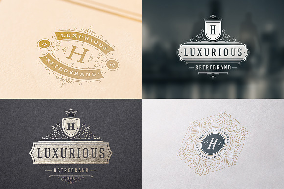 50 ornaments logos & monograms in Logo Templates - product preview 5