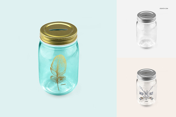 Money Jar Mockup Set in Product Mockups - product preview 1