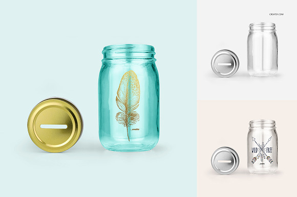 Money Jar Mockup Set in Product Mockups - product preview 5