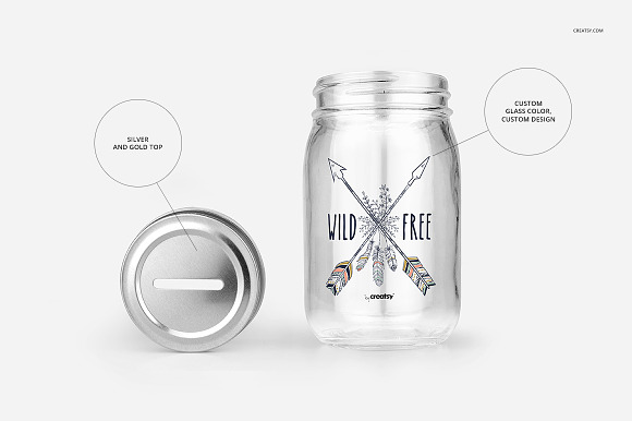 Money Jar Mockup Set in Product Mockups - product preview 6