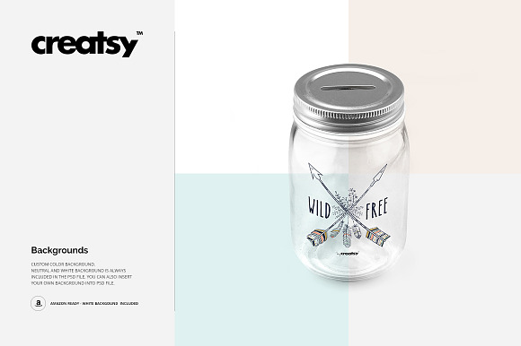 Money Jar Mockup Set in Product Mockups - product preview 7