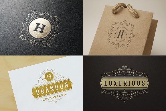 250 ornaments logos & monograms in Logo Templates - product preview 1
