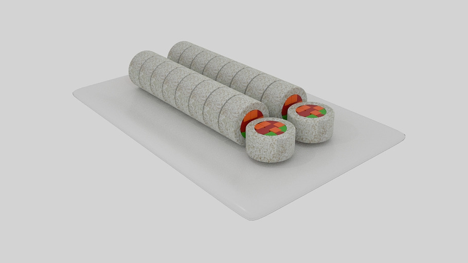  Rice Roll Sushi Sliced  in Food - product preview 2