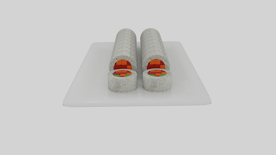  Rice Roll Sushi Sliced  in Food - product preview 5
