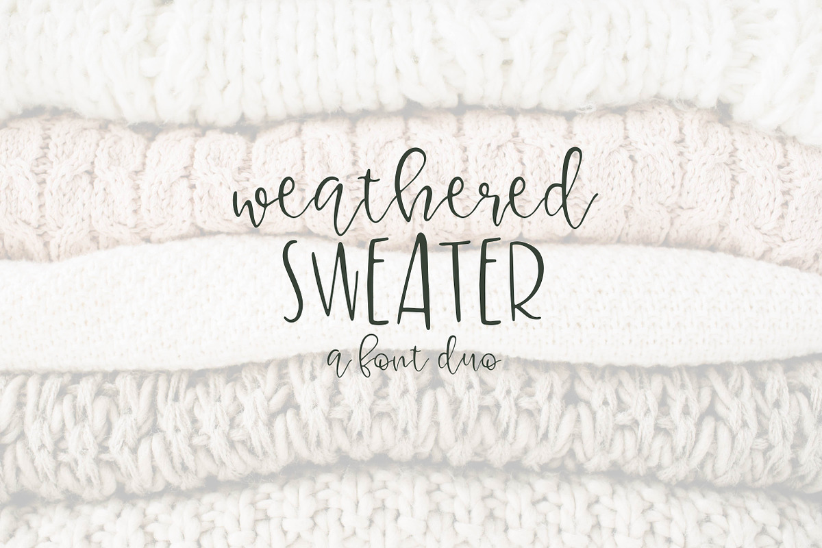 Weatherd Sweater - A Font Duo in Script Fonts - product preview 8