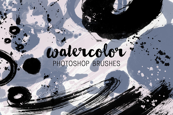 Doodle Watercolor photoshop brushes in Photoshop Brushes - product preview 2