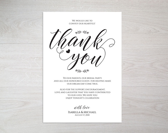 Thanks Wedding sign SHR315 in Wedding Templates - product preview 2