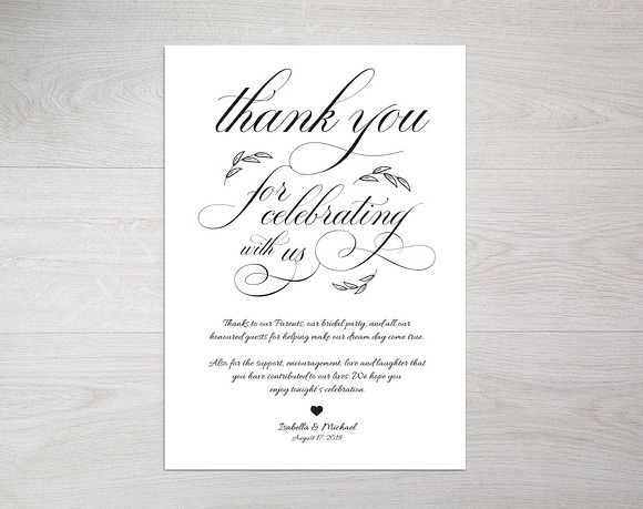 Thanks Wedding sign SHR316 in Wedding Templates - product preview 2