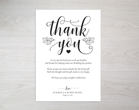 Thanks Wedding sign SHR317 in Wedding Templates - product preview 2