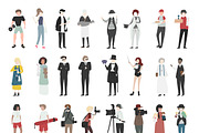 Vector of diverse group of people