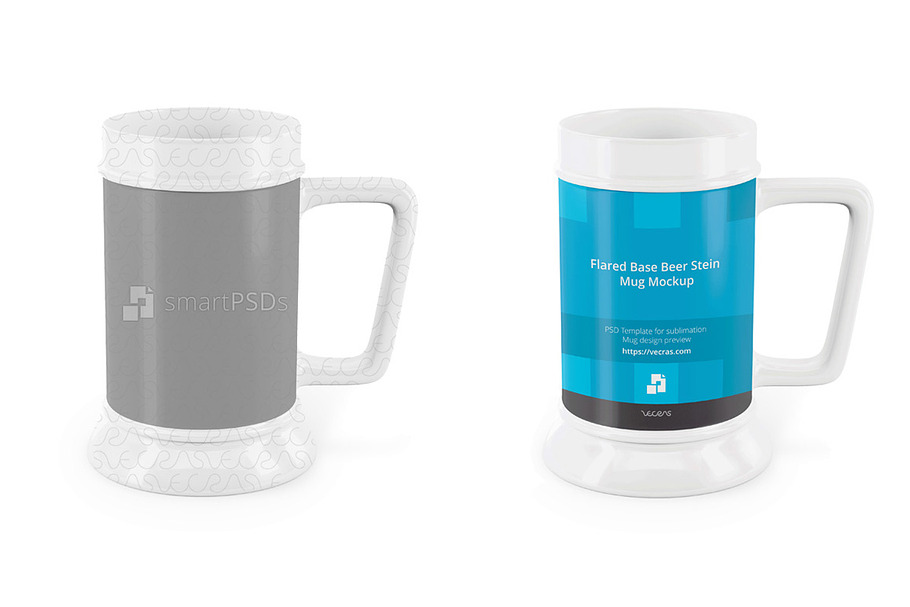 Flared Base Beer Stein Mug Mockup in Product Mockups - product preview 8
