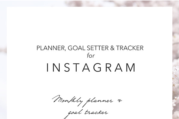 Monthly Instagram Planner & Tracker