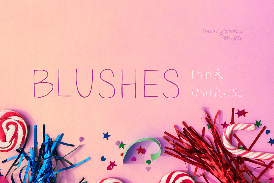 Blushes—Thin & Thin Italic in Display Fonts - product preview 8