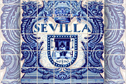 Seville Ceramic Tiles Vector Blue