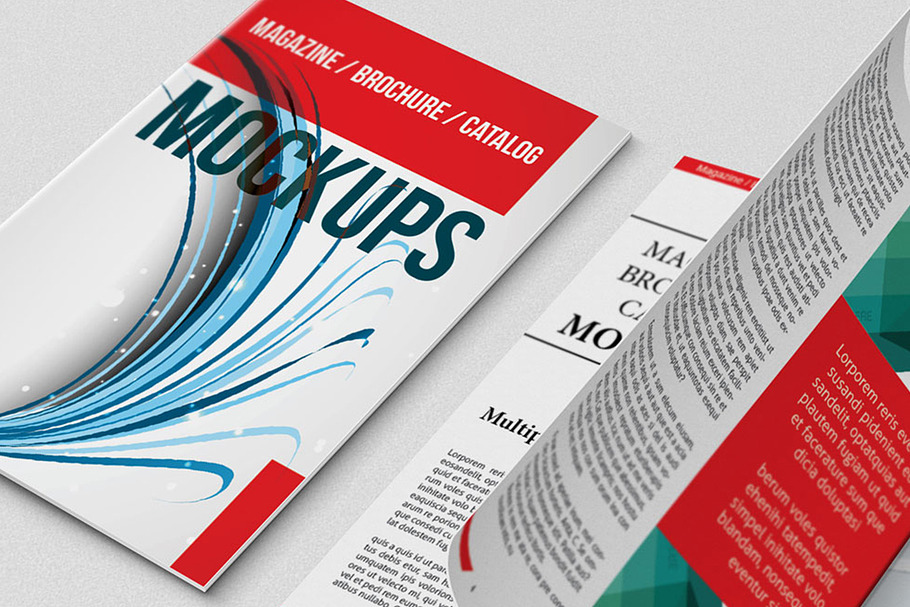Magazine / Catalogs Mockups in Print Mockups - product preview 8