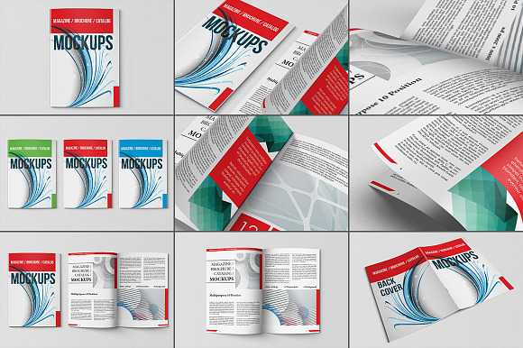 Magazine / Catalogs Mockups in Print Mockups - product preview 1