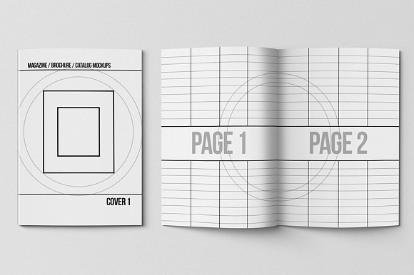Magazine / Catalogs Mockups in Print Mockups - product preview 2