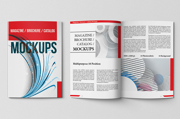 Magazine / Catalogs Mockups in Print Mockups - product preview 3