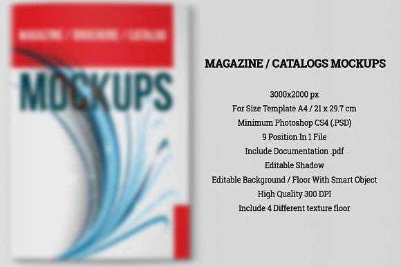 Magazine / Catalogs Mockups in Print Mockups - product preview 4