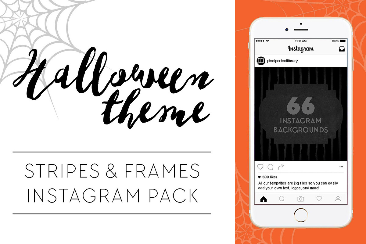 Stripes & Frames Halloween Theme in Instagram Templates - product preview 8