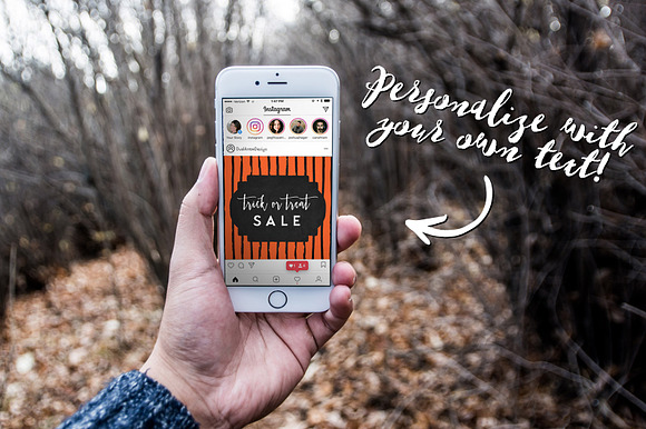 Stripes & Frames Halloween Theme in Instagram Templates - product preview 2