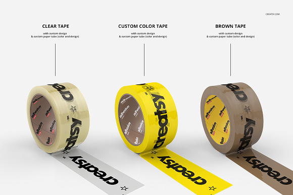 Packing Tape Many Types Mockup Set in Product Mockups - product preview 2