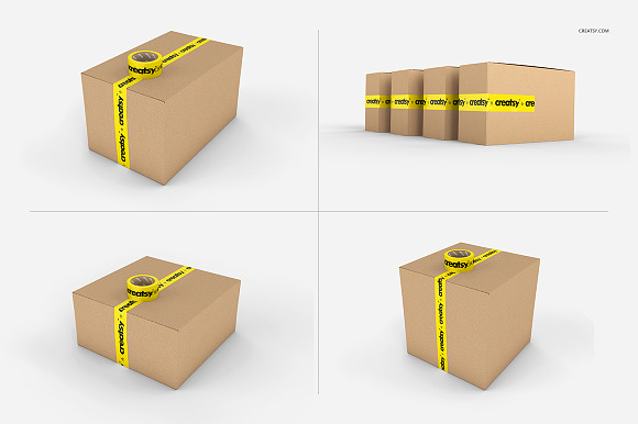 Packing Tape Many Types Mockup Set in Product Mockups - product preview 5
