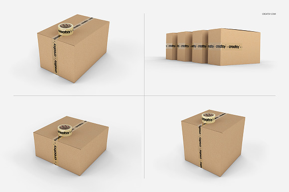 Packing Tape Many Types Mockup Set in Product Mockups - product preview 7