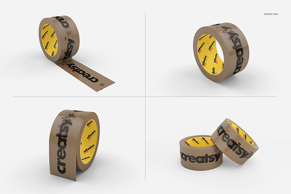 Packing Tape Many Types Mockup Set in Product Mockups - product preview 8