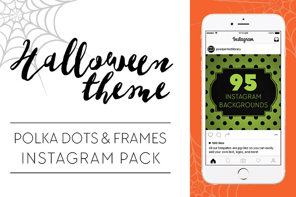 Halloween Theme Dots and Frames