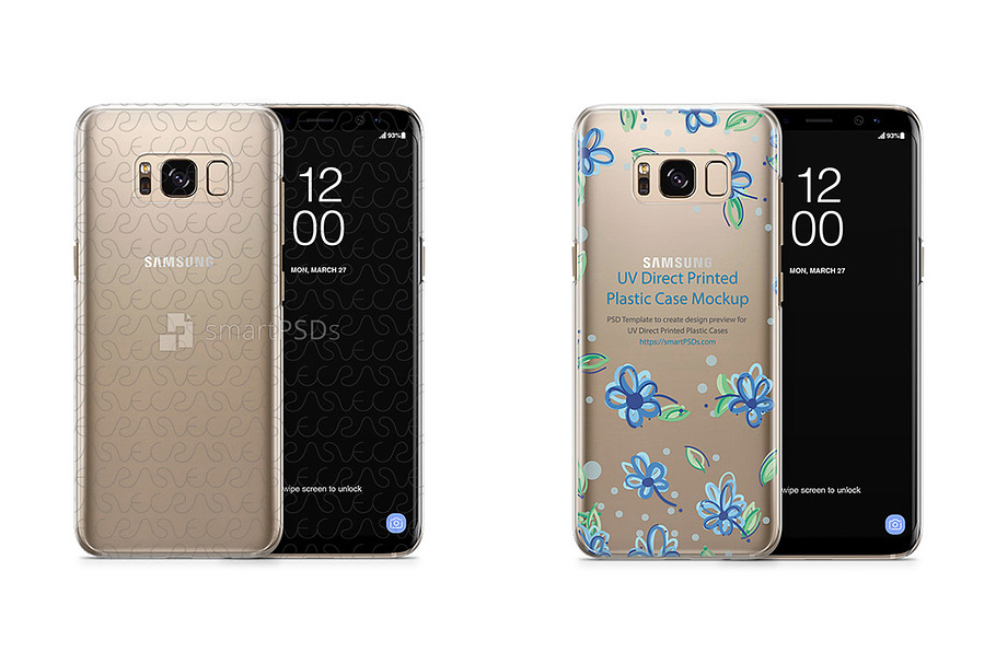 Samsung Galaxy S8-UV PC Clear Case in Product Mockups - product preview 8