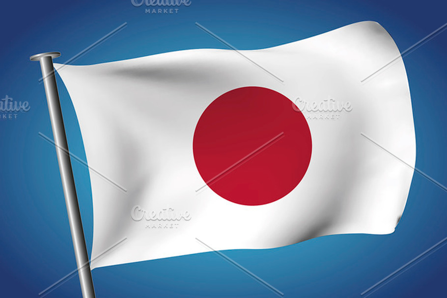 Japanese flag. Flag of Japan