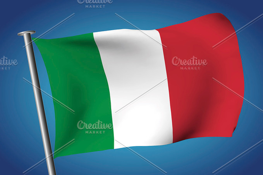 Italian flag. Flag of Italy