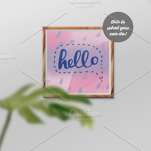Frame Mockup with a Flower in Print Mockups - product preview 2