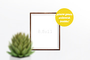 Frame Mockup with a Potted Flower