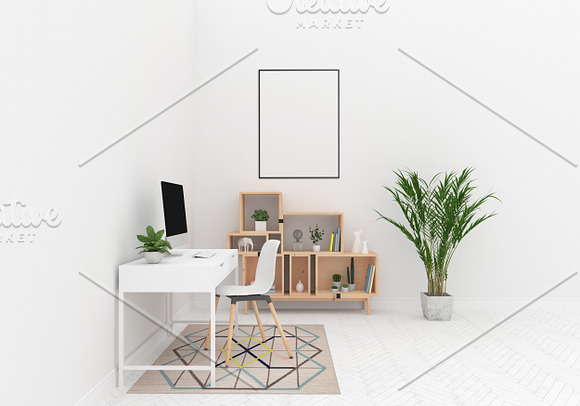 Interior mockup - blank wall mock up in Print Mockups - product preview 1