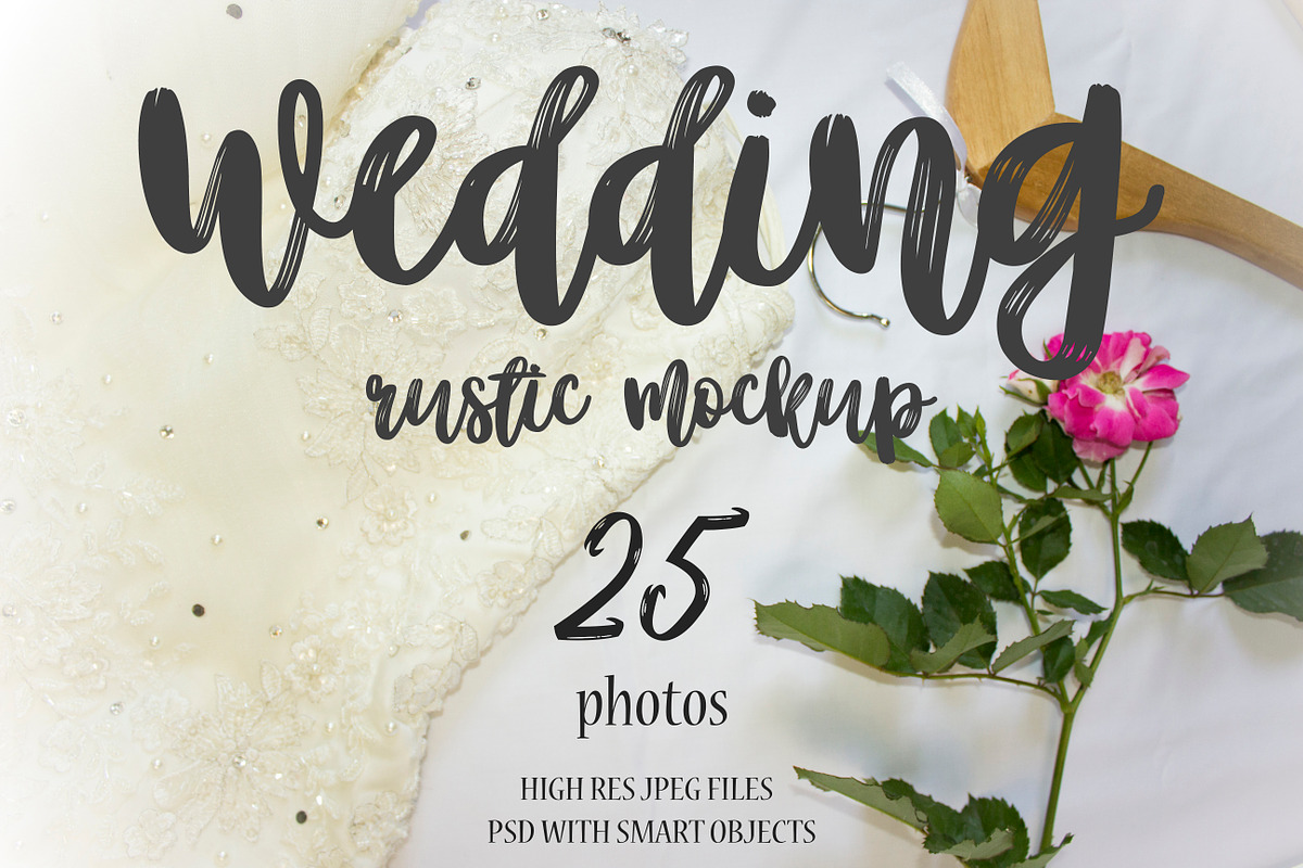 Wedding rustic Mockup in Print Mockups - product preview 8