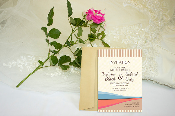 Wedding rustic Mockup in Print Mockups - product preview 1