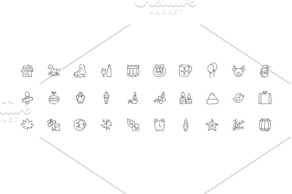 100 Christmas Hand Drawn Icons in Graphics - product preview 2