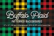 Buffalo Plaid Patterned Backgrounds