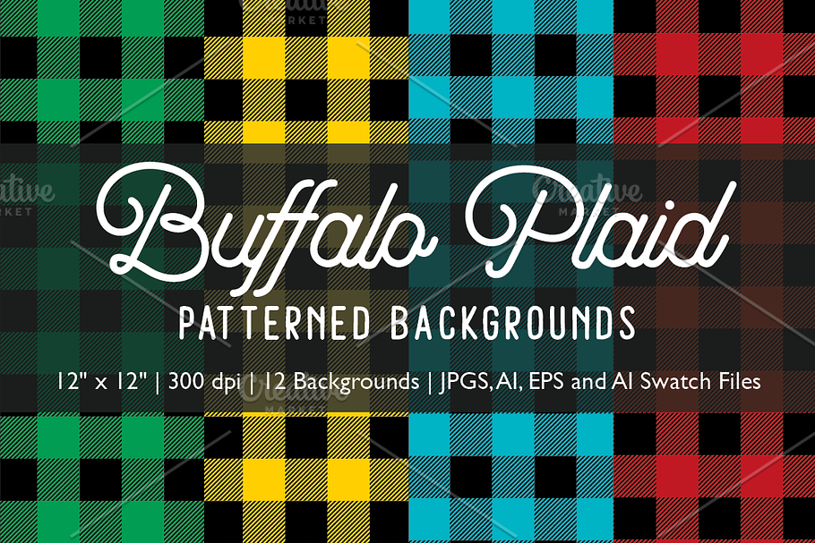 Buffalo Plaid Patterned Backgrounds