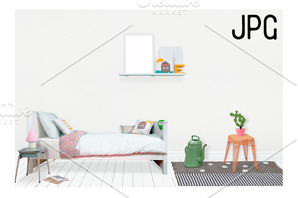 Kids Room Wall/Frame Mock Up 5 in Print Mockups - product preview 2